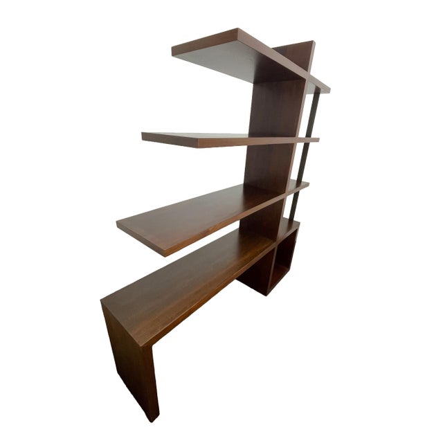 William Emmerson Walnut Bookcase, Modern Open Shelving Unit, Chocolate Finish For Sale - Image 11 of 14