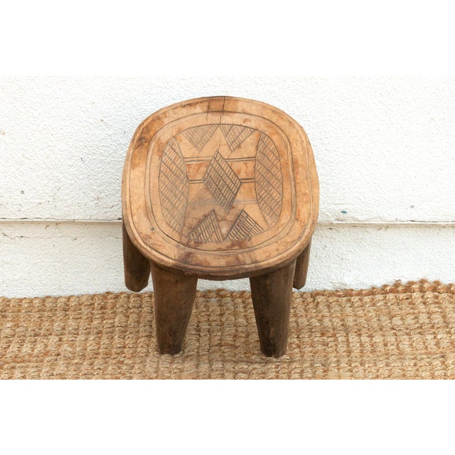 Antique Oxidized Wood African Table For Sale - Image 4 of 7