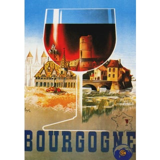 Bourgogne Giclee Print on Watercolor Paper For Sale