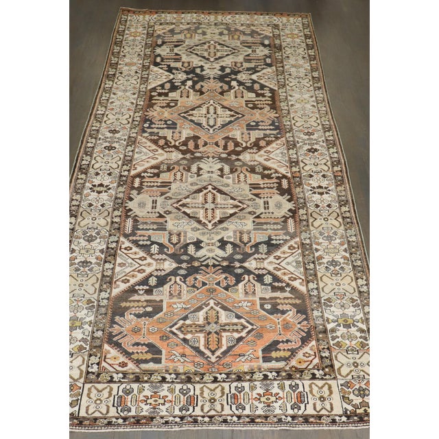 1920s Gallery Size Persian Bakhtiari Large Scale Design Geometric Rug