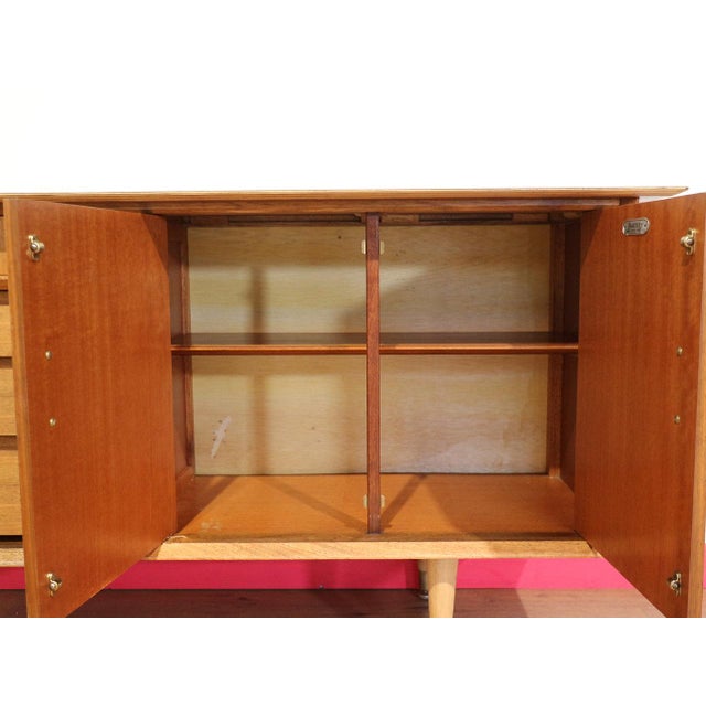Mid Century Modern Vintage Teak Credenza Sideboard by Beautility Danish Style For Sale - Image 13 of 15
