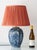 Dutch Delft blue and white chinoiserie table lamp by Royal Tichelaar Makkum, hand-painted circa 1948–1979 and converted to...