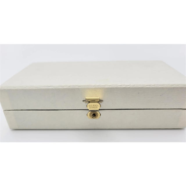 Metal 1920s Magnus Aase Norway Sterling Viking Ship Salt Cellar Set in Original Box- 3 Pieces For Sale - Image 7 of 12