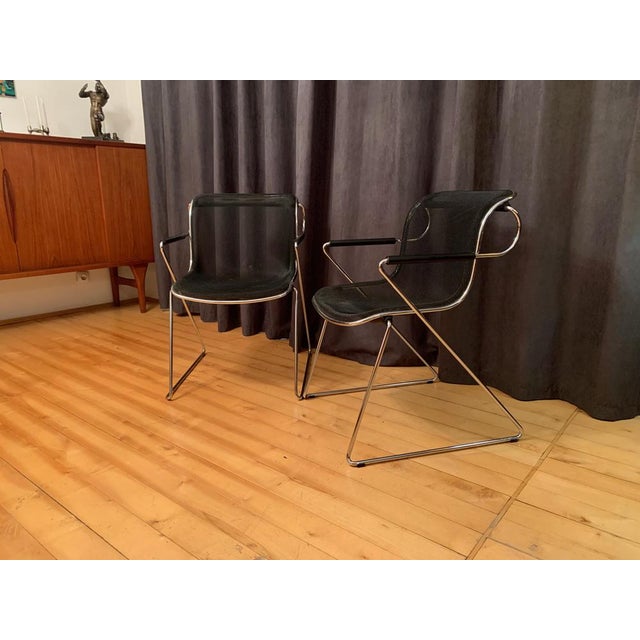 1980s Set of Penelope Chairs attributed to Charles Pollock for Castelli, Italy, 1982 For Sale - Image 5 of 16