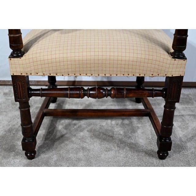 Renaissance Style Walnut Armchair For Sale - Image 13 of 18