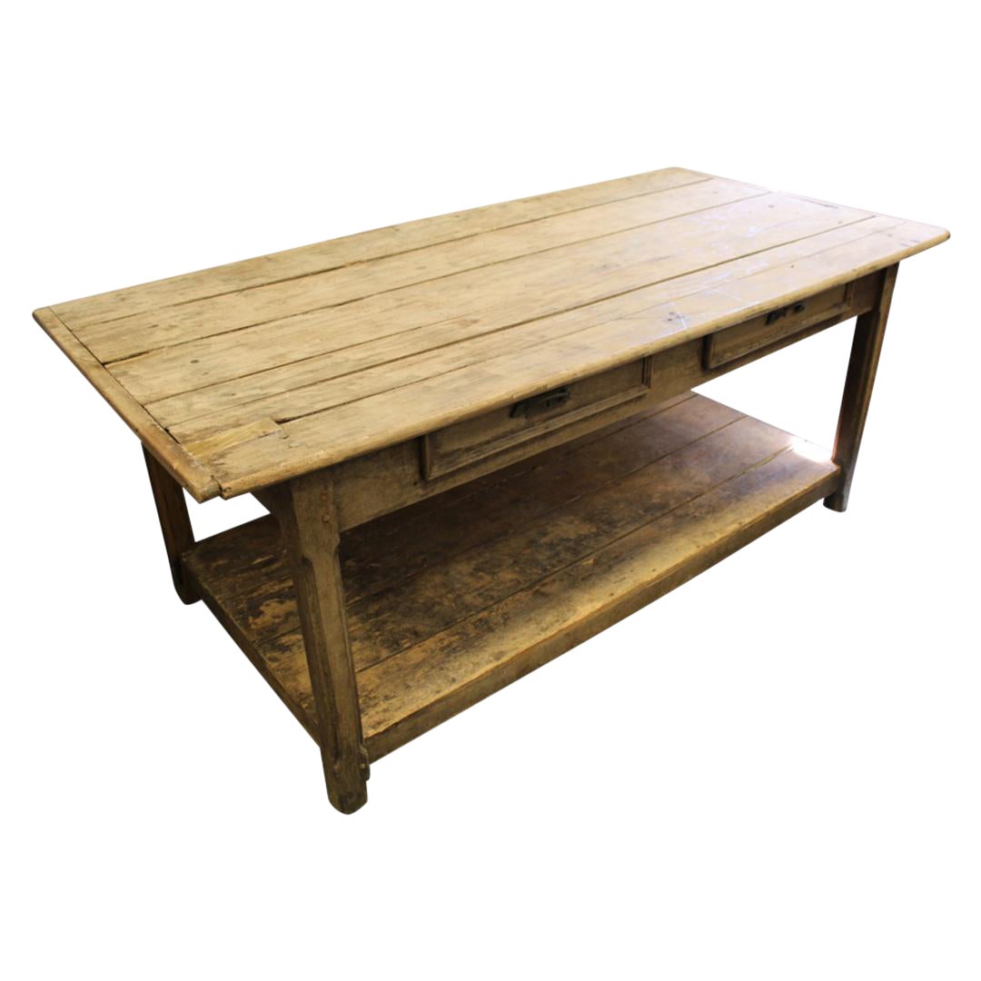 19th Century French Fabric Table With Drawers Chairish