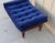Vintage Mid Century Blue Tufted Ottoman for Castro Convertibles Arden Chair For Sale - Image 4 of 7