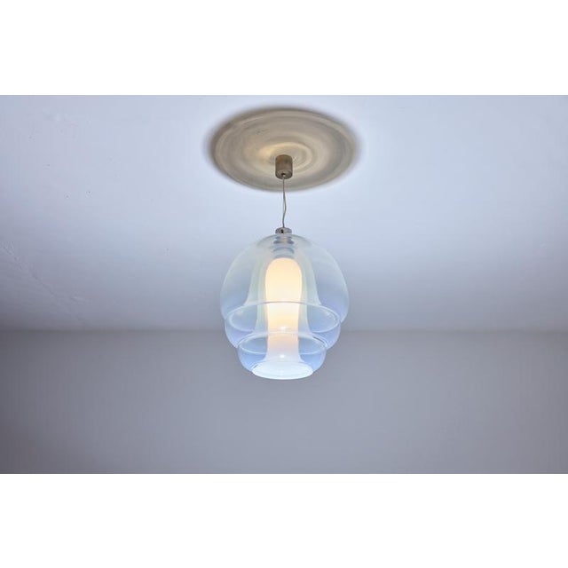 Metal Vintage LS134 Pendant Light by Carlo Nason for Mazzega, 1974 For Sale - Image 7 of 14