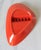 Vintage Bright Orange Melamine Boomerang Ashtray For Sale - Image 4 of 8