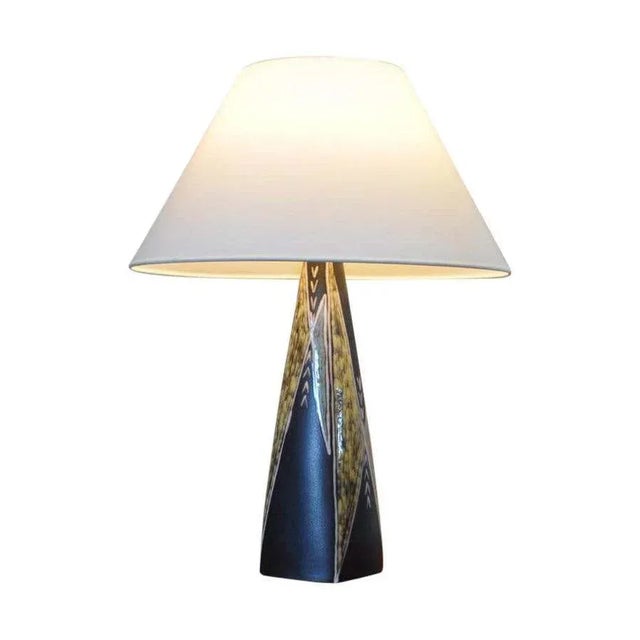 Large Ceramic Table Lamp by Svend Aage Jensen for Søholm, 1950s For Sale - Image 3 of 9