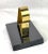 Modern Gold Brass Marble Desk Sculpture For Sale - Image 11 of 13