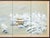 1960s 1960s Shōwa Era Japanese Silk Byobu Screen "Mountain Landscape in Winter" For Sale - Image 5 of 18