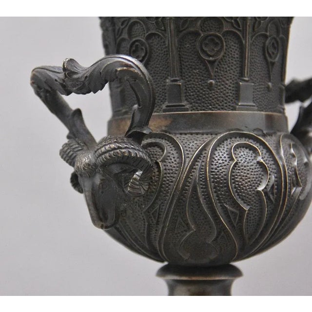 Antique Bronze Urns, Set of 2 For Sale - Image 3 of 12