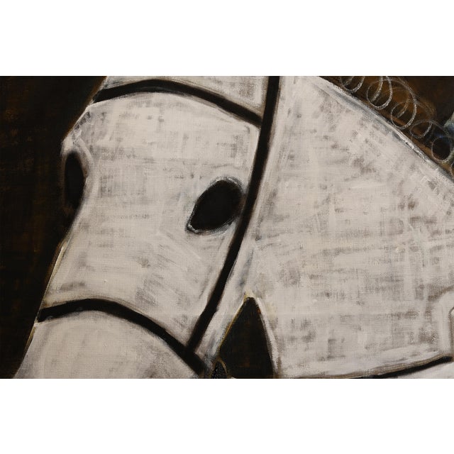 Contemporary Large Horse Oil Painting. Equestrian Oil Painting For Sale - Image 6 of 12