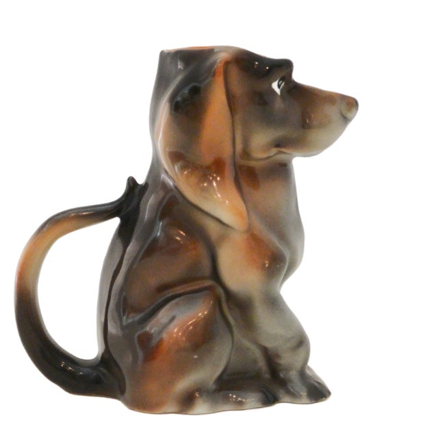 Antique Royal Bayreuth Figural Dachshund Porcelain Creamer, C. 1902-1920s For Sale In Jacksonville, FL - Image 6 of 9