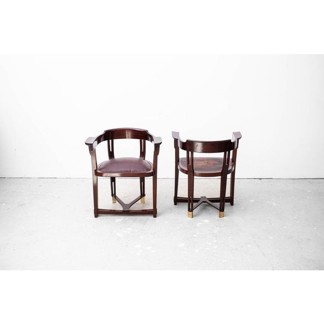 Antique Art Nouveau Armchairs by Anton Pospischil Jr., 1900, Set of 2 For Sale - Image 17 of 18