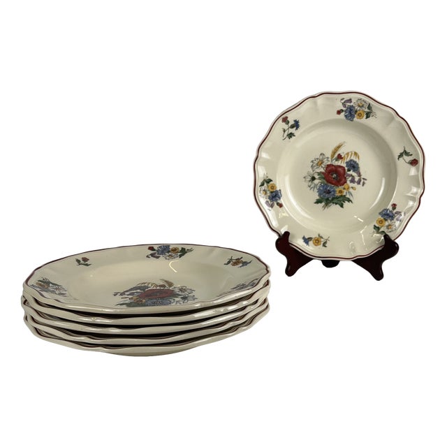 20th Century Agreste Soup Plates from Sarreguemines, 1930s, Set of 6 For Sale