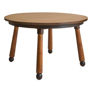 French Wood Dining Table in the manner of Georges Robert, 1960s For Sale