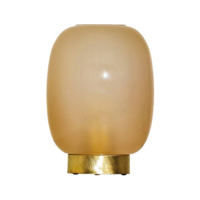 VF210 Table Lamp in Satin Brass and Blown Glass by Daluce For Sale - Image 8 of 8