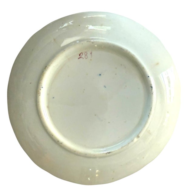 Set of Six Antique Gaudy Welsh Hand-Painted Saucers, Chinoiserie Landscape, English Pottery, C. 1820–1860 For Sale - Image 9 of 9