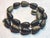 Contemporary Natural Carved Golden Obsidian Beaded Necklace With Golden Obsidian Clasp, 17.5" For Sale - Image 3 of 10