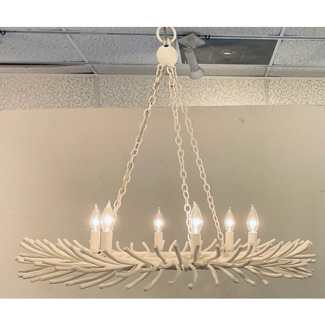 Made Goods Modern White Metal Bruna Chandelier For Sale In Atlanta - Image 6 of 6