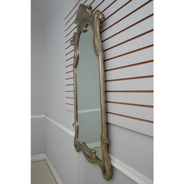 Age: Approx. 50 Years Old Details: Silver Leaf Finish Art Nouveau Style Factory Distressed Mirror Glass High Quality...