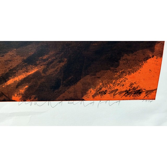 Howard Bradford 1974 "Red Rock #4" Limited Edition Serigraph For Sale - Image 4 of 5