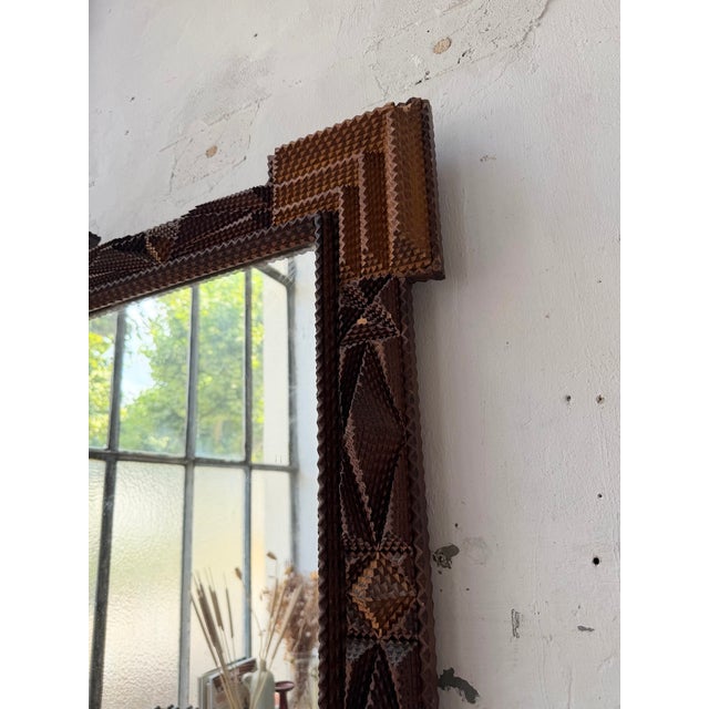 Folk Art Tramp Mirror, France, 1900s For Sale - Image 11 of 18