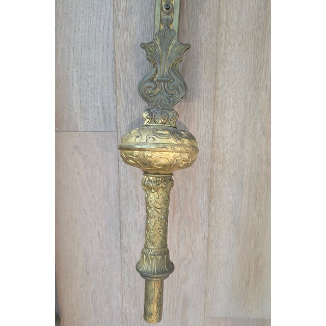 Early 20th Century Bronze & Brass Church Processional Cross Antique Altar Crucifix For Sale - Image 11 of 14