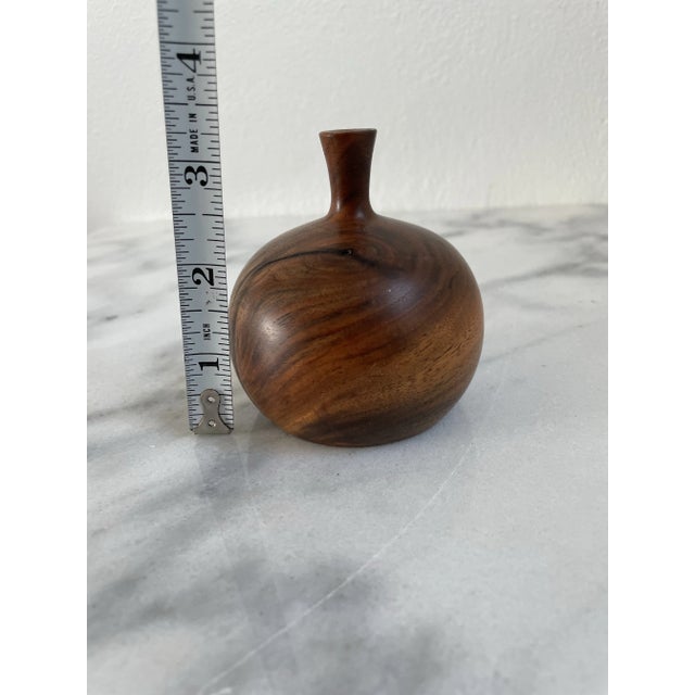 Wood Mid 20th Century Signed Oregon Black Walnut Weed Pot For Sale - Image 7 of 7