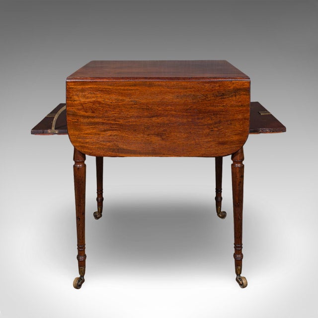 Antique Reader's Table, English, Pembroke, Drop Leaf, Occasional, Regency, 1820 For Sale - Image 4 of 12
