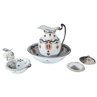 Art Nouveau Porcelain Set from Sampson Hancock & Sons, England, 1900s, Set of 6 For Sale