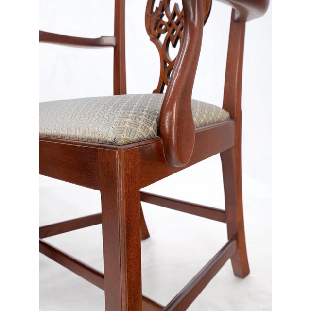 Baker Charleston Collection Mahogany Banded Dining Table 6 Chairs Set Stunning! For Sale - Image 18 of 18