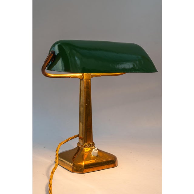 Art Deco Table Lamp in Enameled Shade, Vienna, 1920s For Sale - Image 18 of 18