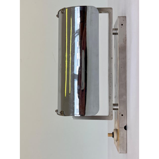 Vintage Bauhaus Adjustable Chrome Wall Lamp, 1930s For Sale - Image 9 of 10