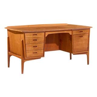 Svend Madsen for Sigurd Hansen Mid Century Danish Teak Desk For Sale