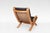 Vintage Cognac Focus Lounge Chair from Bramin Møbler, 1970s For Sale - Image 3 of 9