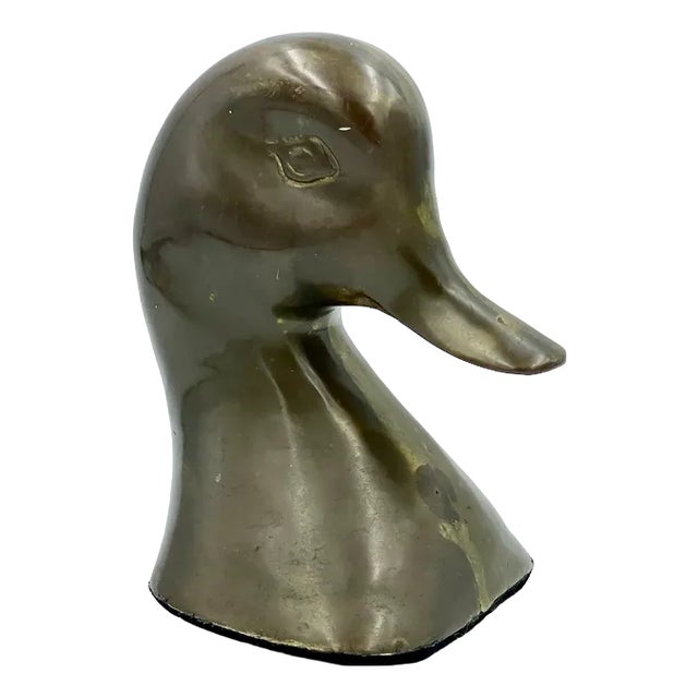 Vintage Duck Head in Brass, 1950s For Sale