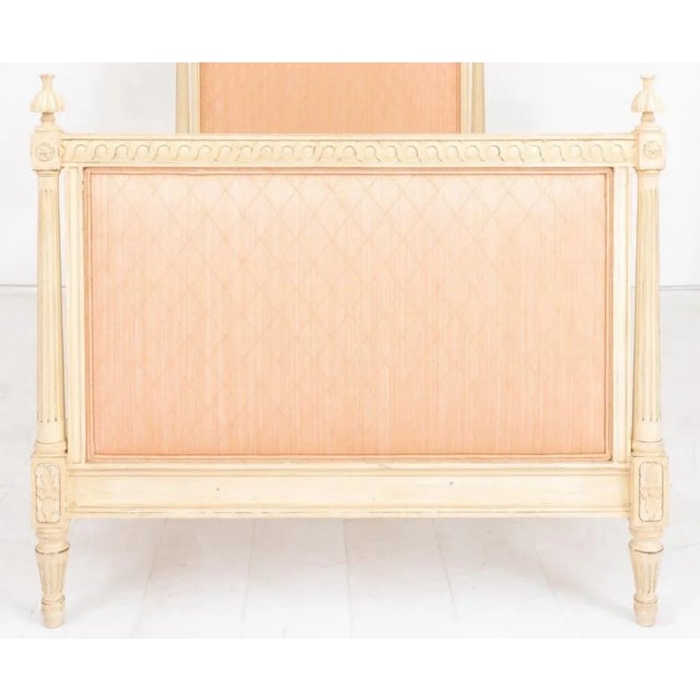 Vintage Louis XVI Style Twin Painted Bed For Sale - Image 4 of 7