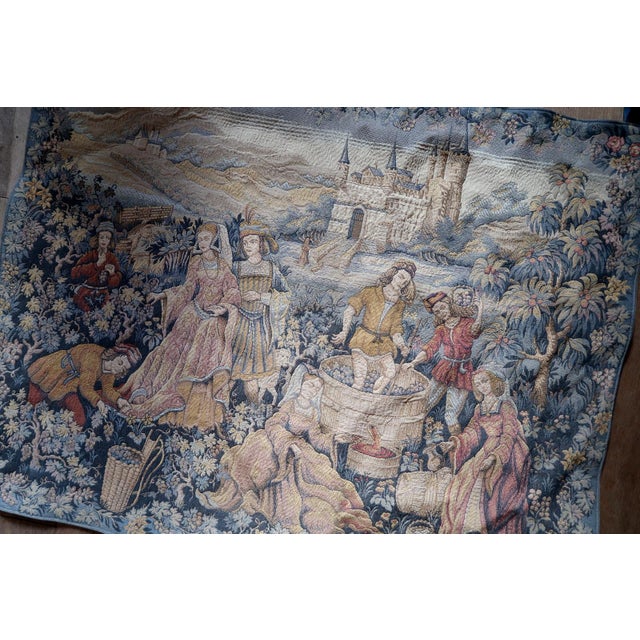 1960s, Vintage French Tapestry Wall Hanging by Marc Waymel, 3' X 3.8' For Sale - Image 10 of 18