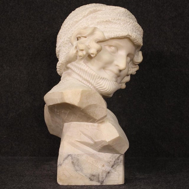 White Italian Artist, Figurative Sculpture, 1930, Marble For Sale - Image 8 of 13