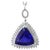 17 Carat AAA Tanzanite and Diamond Pendant or Necklace 18 Karat White Gold For Sale - Image 10 of 18