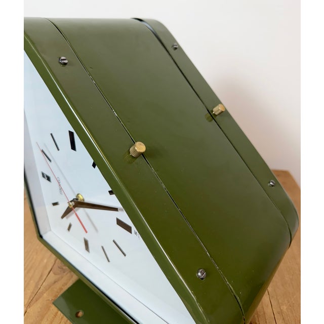 Green Vintage Green Ships Double-Sided Wall Clock from Seiko, 1970s For Sale - Image 8 of 18