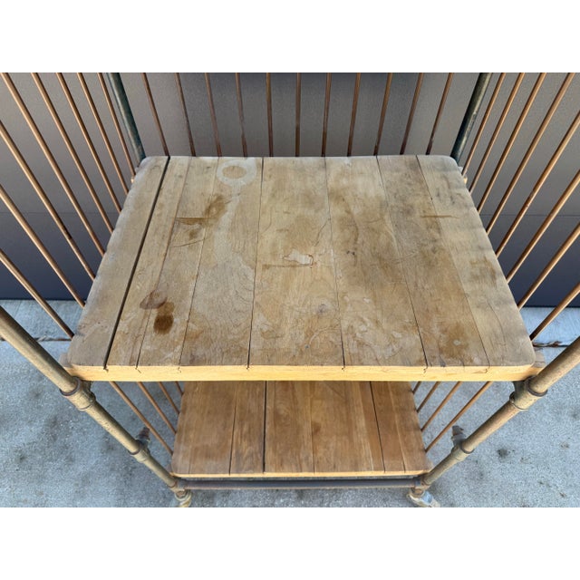 Vintage Industrial Two-Tier Bindery Cart For Sale In Austin - Image 6 of 12
