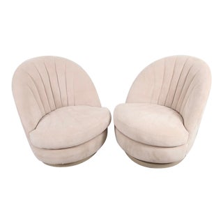 Milo Baughman Shell Form Swivel Chairs for Thayer Coggin For Sale