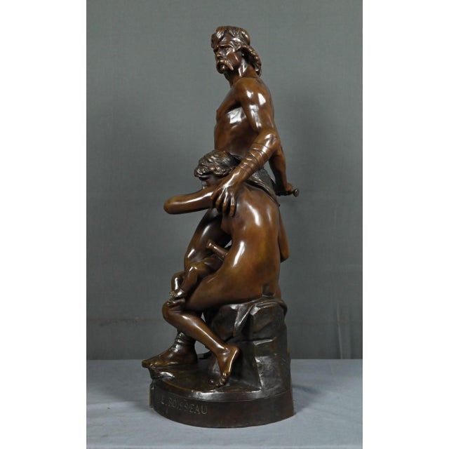 Boisseau, The Defense of the Hearth, Late 19th Century, Bronze For Sale - Image 15 of 18