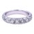 2 Carat Classic Round Shape Brilliant Cut Diamond Wide Eternity Half Way Wedding Band, Size 7 For Sale