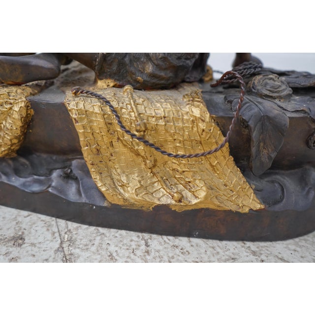 CM Russell Signed Bronze Sculpture Female Native American For Sale - Image 10 of 13