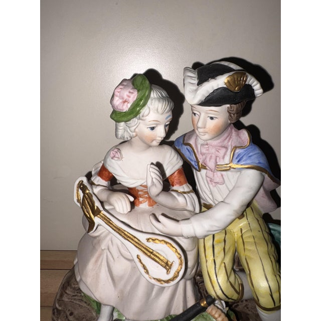 Vintage ceramic statue, height 18 cm, width 18 cm, depth 12 cm